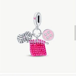 925 Knitting 🧶 Charm For Charm Bracelets Including Pandora-NEW